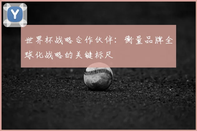 世界杯战略合作伙伴：衡量品牌全球化战略的关键标尺